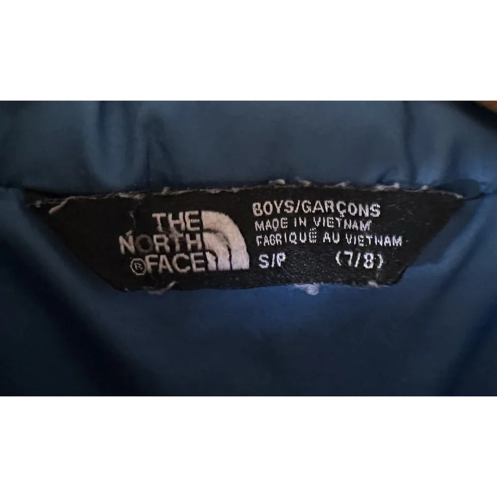 North Face Dryvent Jacket Hooded Gray Outdoor School Sports Boy's Small 7/8